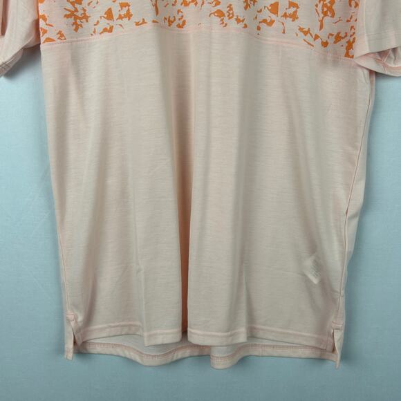 Oakley Hydrolix Sand Print Pastel Orange Polo Shirt Short Sleeve Men's Size M - Picture 3 of 10